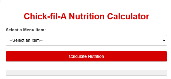 Chick-fil-A Nutrition Calculator